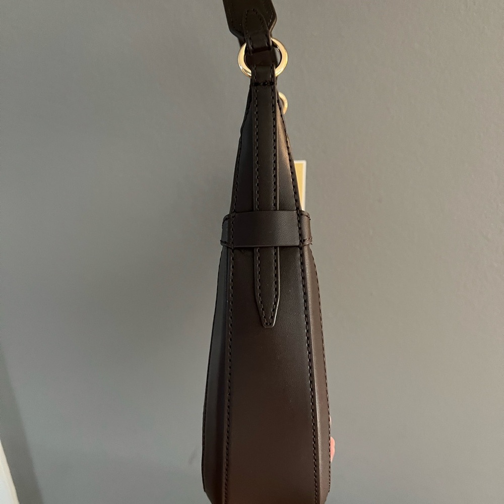 Michael Kors Preston Black Suede & Leather Hobo with Gold Hardware - Picture 2 of 5